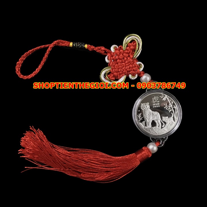 Dây Treo Ô Tô Xu Úc Hình Con Cọp Mạ Bạc - SP005417